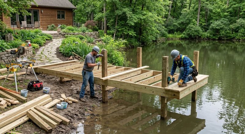 Pond Dock Construction in Denver County, CO
