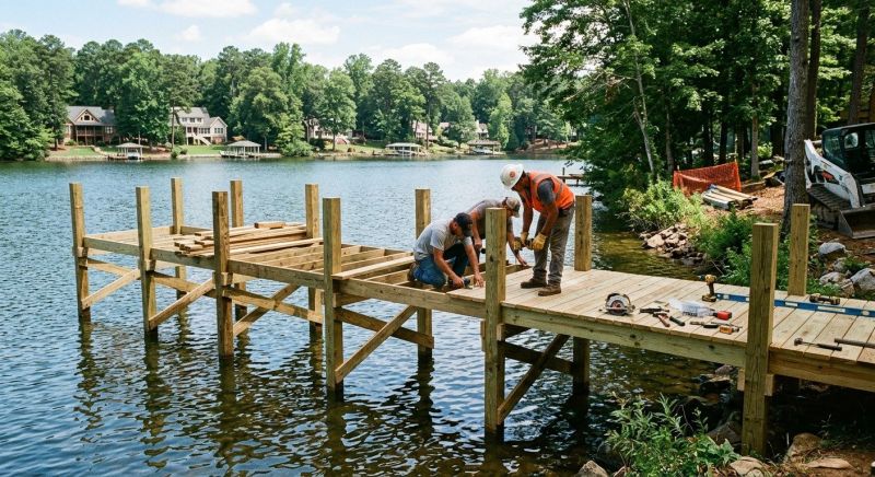 Wood Dock Installation in Kansas City, MO