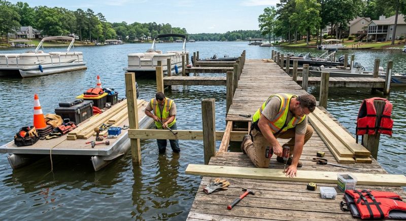 Wood Dock Repair in Roswell, GA